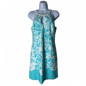 Lilly Pulitzer - Mini Vestido Para Mujer Perla Cambio Azul Escorto - Talla 6 - Imagen 1 de 7