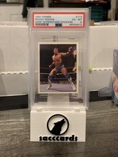 1997 Panini Rocky Maivia The Rock #113 Rookie Sticker WWF Superstars PSA 6