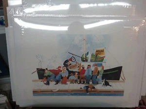 FREE SHIPPING! 1985 Hand-Signed Limited Edition "HALIBUT $1" by Rie Munoz - Picture 1 of 9