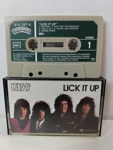 KISS Lick It Up Cassette Tape Green Paper Label Netherlands 814 297-4 EXC - Picture 1 of 7