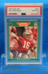 1989 PRO SET # 381 Joe Montana PSA 10 GEM MT # 63409857  SAN FRANCISCO 49ers !!! - Picture 1 of 2