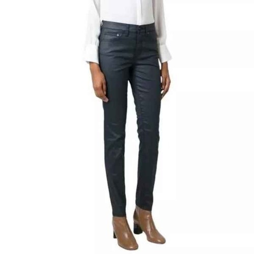 Pantalone donna Tory Burch 29 skinny rivestito vita alta logo 5 tasche ecopelle