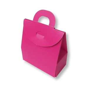 20 PICCOLI SACCHETTI REGALO ROSA CALDO, STILE BORSA, BOMBONIERA, DECORAZIONE TAVOLA, TORTA - Foto 1 di 3