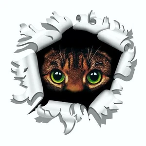 Aufkleber Einschussloch 90 mm Motiv Katze Sticker Tattoo Styling Motorrad - Bild 1 von 1