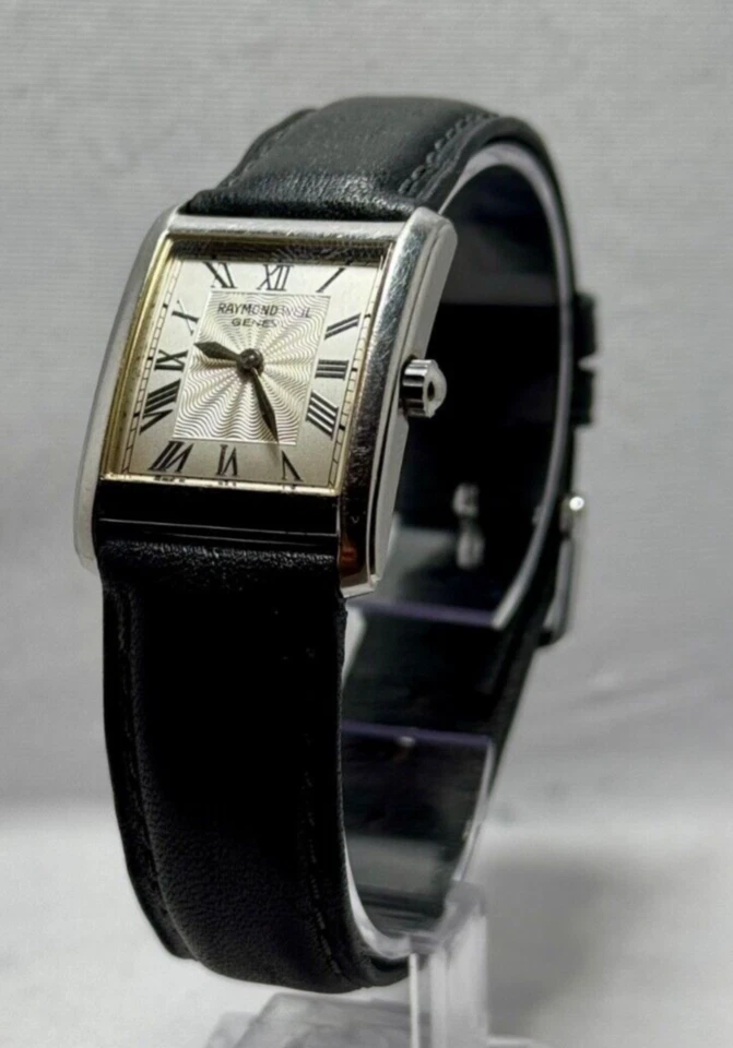 REVISADO: Reloj Raymond Weil Don Giovanni Estilo Tanque ORIGINAL Geneve 5873/1 Foto 1 de 4