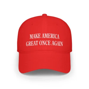 Make America Great Once Again 2024 President Donald J Trump Low Profile Baseball - Picture 1 of 24