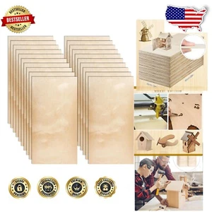 Wood Crafting Bundle: 12 Unfinished Birch Plywood Sheets 12x24 for All Projects - Picture 1 of 9