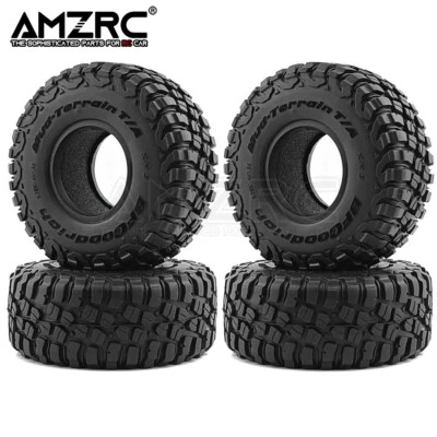 4Pcs 1.55inch 95mm Mud-Terrain Wheel Tires for 1/10 Traxxas Axial Redcat MST - Image 1 of 4