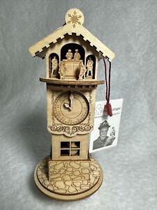 Ginger Cottages Clock Tower Wood Christmas Village House 5.5” Ornament 2019
