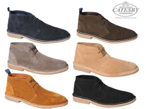 Botas de gamuza para hombre del desierto Catesby de cuero con cordones inteligentes informales al tobillo Botas Chukka - Imagen 1 de 13