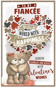 Tarjeta del Día de San Valentín de la Prometida FABULOSA EX GRANDE, INSERCIÓN DE 8 PÁGINAS San Valentín LINDA - Imagen 1 de 6