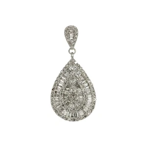 Diamond 0.75ct Pendant Top 18K K18 WG White Gold 750 90287873 - Picture 1 of 6