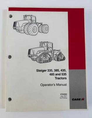 Genuine NOS OEM CaseIH Steiger 335 385 435 485 535 Tractor Owners Manual - Image 1 of 4