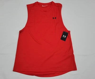 Under Armour Hombres Velocidad Muscular Tanque Heat Gear Suelto 1327972-600 Rojo Foto 1 de 4