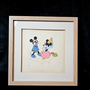 SIGNED Framed Disney Treasures "Brave Little Tailor" Mickey Serigraph Etching - Picture 1 of 9