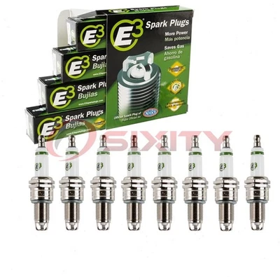 8 pc E3 Spark Plugs for 1965 Fargo F100 Pickup 5.2L V8 Ignition Wire rv - Image 1 of 4