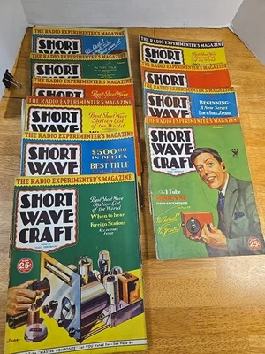 Short Wave Craft Magazine - 1933 Lot Of 10 Gernsback 1930s Radio Ad Cooking - Image 1 of 4