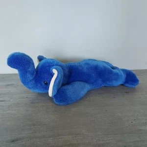 Ty Beanie Buddy " Peanut " 1998 Dark Blue Elephant Collectable UK Large - Picture 1 of 6