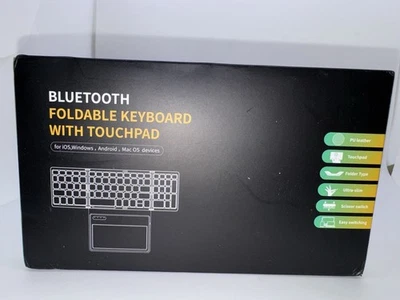 Foldable Bluetooth Keyboard with Touchpad - Portable Wireless Keyboard - Image 1 of 4