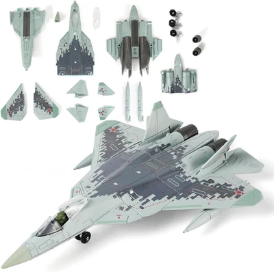 Kit Modello Di Aereo Da Caccia SU-57 in Scala 1:72 Militare in Plastica, Modello - Immagine 1 di 4