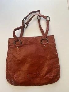 Purse XOXO Rust Orange Purse Pinhole Damage On Backside Y2K Satchel 70s - Picture 1 of 12