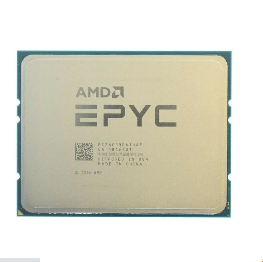 AMD EPYC 7601 CPU PROCESSOR 32 CORE 2.20GHz 64MB CACHE 180W - PS7601BDVIHAF - Image 1 of 1