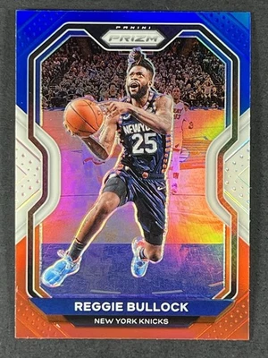 Reggie Bullock 2020-21 Panini Prizm - Red, White and Blue Prizms #90 NY Knicks - Image 1 of 3