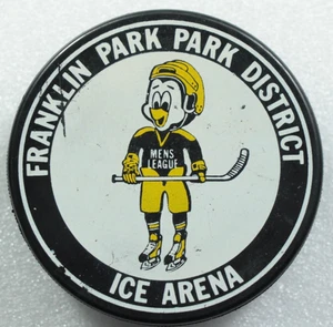 Vintage 70s Franklin Park Illinois Park District Men's League Hockey Puck - Bild 1 von 4