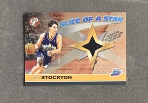 2001-02 Topps John Stockton Relic Jersey Patch Card Pristine Slice of a Star SJS - Bild 1 von 2