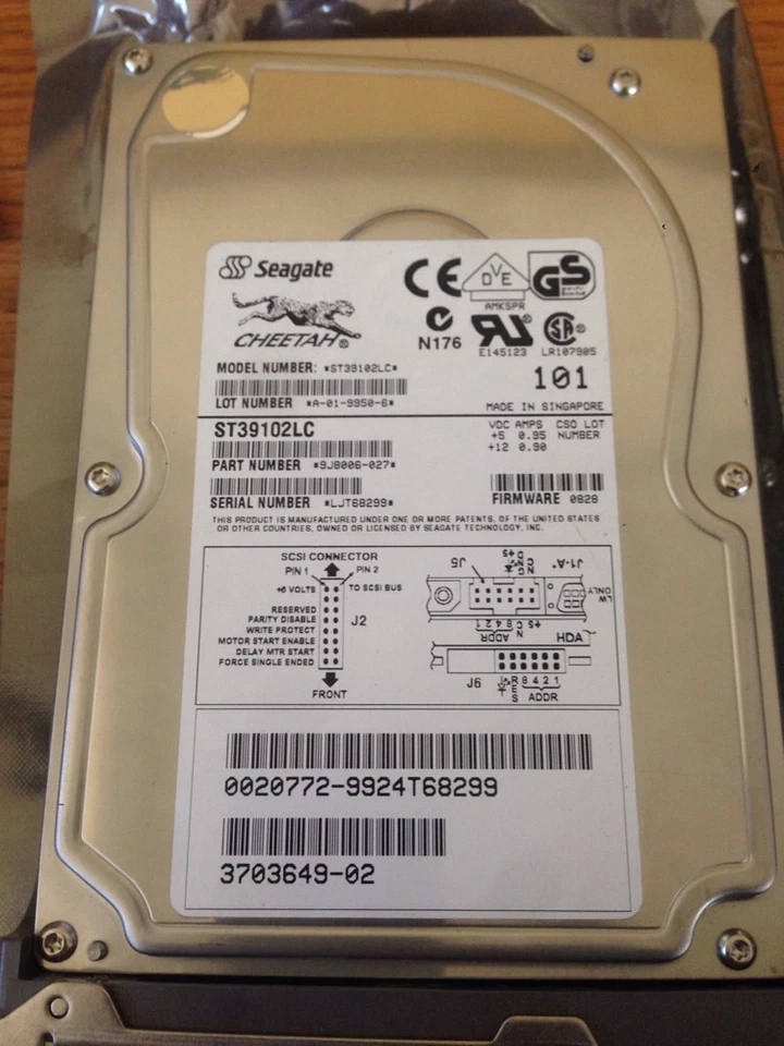 Seagate Cheetah ST39102LC 9GB 10K RPM SCSI Disk Drive 9J8006-027 - Image 1 of 1
