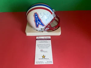 EARL CAMPBELL HOF Hall Fame Signed Autograph Auto Houston Oilers Mini Helmet JSA - Picture 1 of 2