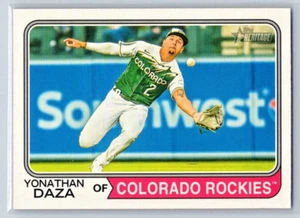 2023 Heritage High Number - Yonathan Daza - Colorado Rockies - Base - #606 - Picture 1 of 2