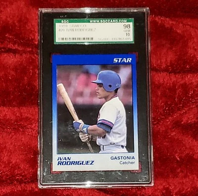 IVAN RODRIGUEZ 1989 STAR CO #20 MINOR LEAGUE ROOKIE CARD RC SGC 10  GEM 98 🔥 - Image 1 of 2