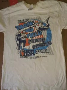 Vintage Illinois 2004 High School Boys State Track Field t shirt men's S small - Picture 1 of 12