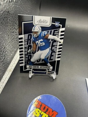 2023 PANINI ABSOLUTE FOOTBALL SILVER FOIL ROOKIE #194 ADETOMIWA ADEBAWORE COLTS - Image 1 of 2