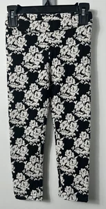 Janie and Jack Kids Black and White Floral Jacquard Pants Size: 4 Pull On C11 - Picture 1 of 4