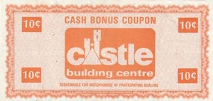 Castle Building Centre 10 Cents Cash Bonus Coupon - Imagen 1 de 2