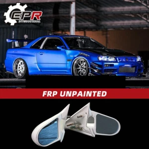 Espejo retrovisor lateral aerodinámico sin pintar para Nissan Skyline GTR R34 RHD FRP - Imagen 1 de 10