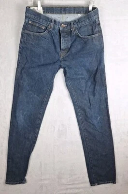 Ben Sherman London Turnmill Slim Leg Jeans-30x32-Dark Blue Wash-Button Fly - Image 1 of 4