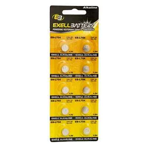 10pk Exell EB-L754 Alkaline 1.5V Watch Battery Compatible With AG5 393 LR48 - Picture 1 of 5
