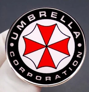 Prendedor de metal esmaltado negro con logotipo de Umbrella Corporation de Resident Evil Game Series - Imagen 1 de 3