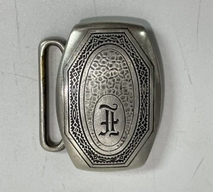 Vintage 1940's HICKOK ~ Bronze Sterling Silver Belt Buckle ~ Art Deco ~ 18 gr - Picture 1 of 11