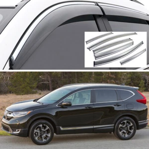 6pcs Car Window Visor Vent Deflector Sun Rain Guard for 2017-2022 Honda CR-V CRV - Picture 1 of 8
