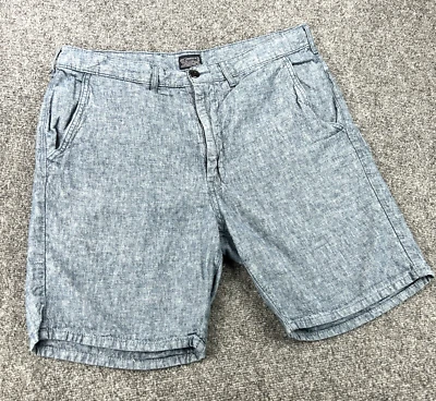 Pantalones Cortos Chinos Levi's Para Hombre 36 Azul Cambray Mezcla de Lino Ligeros Verano Preppy Foto 1 de 4