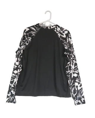 Женский пуловер Hurley XXL? (см. msmts) длинным рукавом UPF/50 + черный и белый - Изображение 1 из 4