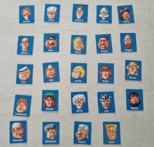 Guess Who? Vintage Spare/Replacement insert cards  -  MB Games 1996 version