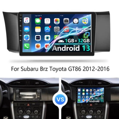 Rádio estéreo GPS BT para 2012-2016 Subaru BRZ Scion FRS Toyota 86 GT86 Android 13 - Imagem 1 de 4