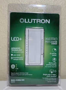 Lutron Maestro MACL-153MLH-WH LED + Dimmerschalter Einzel- oder Mehrfachstandort Neu - Bild 1 von 5