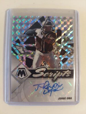 2022 Panini Mosaic Scripts JORGE Ona Silver Mosaic Prizm AUTO #SC-JO Padres  - Image 1 of 2