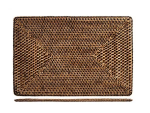 H&H Rectangular Rattan Placemat 45X30 - Picture 1 of 4